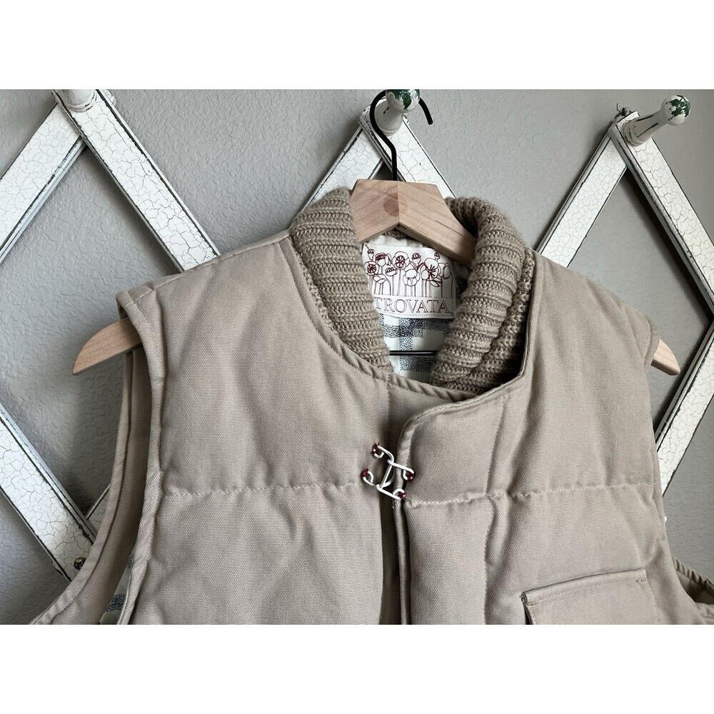 Trovata Women’s M Goose Down Cotton Puffer Vest - Picture 2 of 14